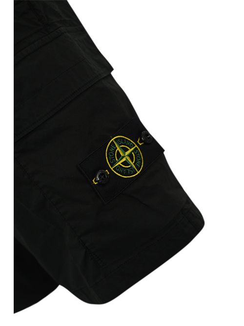 Bermuda Paracadute L100020 in tela stretch Black STONE ISLAND | L100020S0003V0029